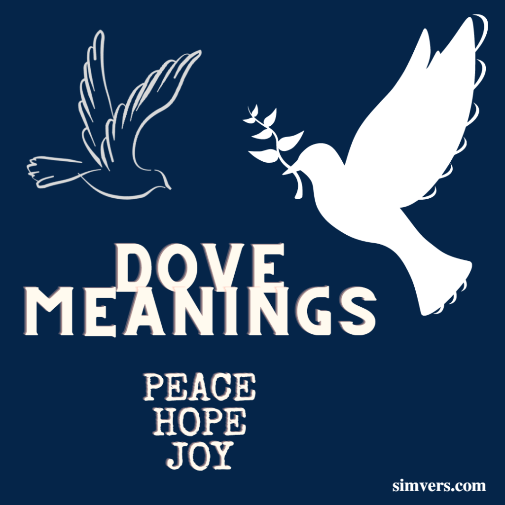 Doves are symbols of peace, hope, and joy.