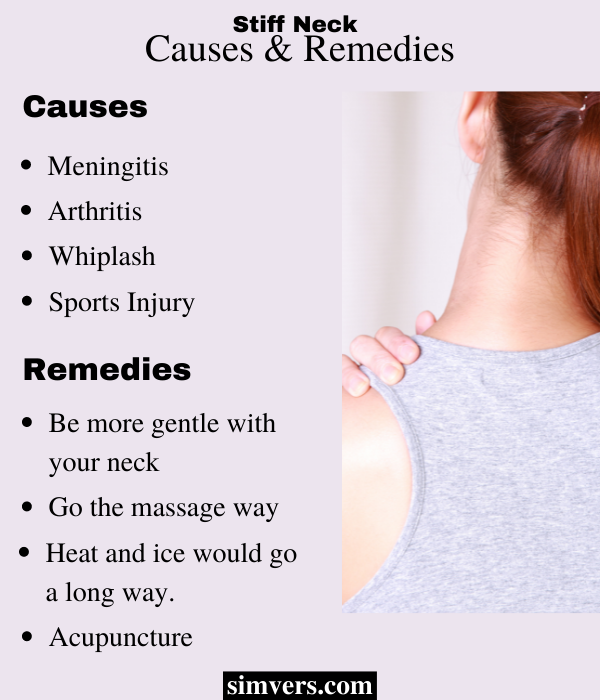 Stiff Neck Causes and Remedies 