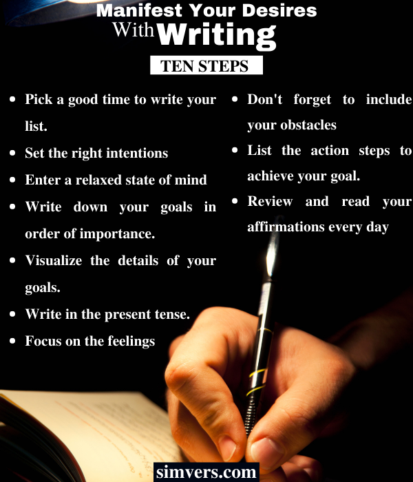Steps For Manifesting Desires With Writing