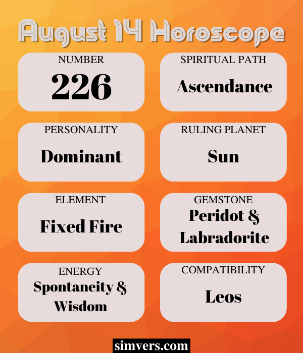 August 14 horoscope