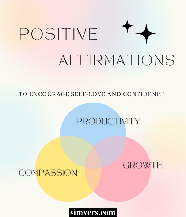 Positive affirmations to encourage self-love and confidence