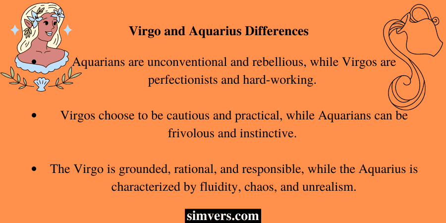 Aquarius & Virgo Differences