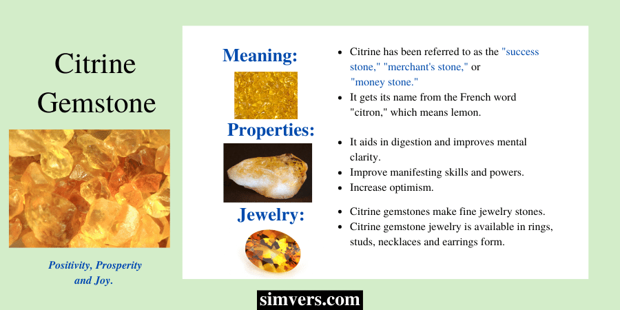 Citrine Gemstone Information