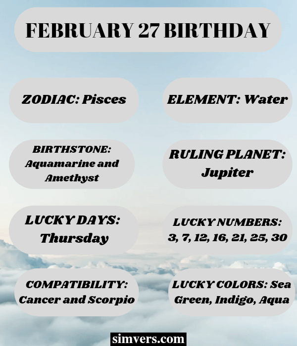 February 27 Birthday