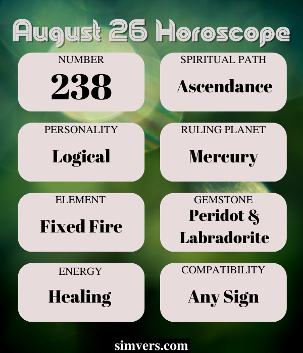 August 26 horoscope