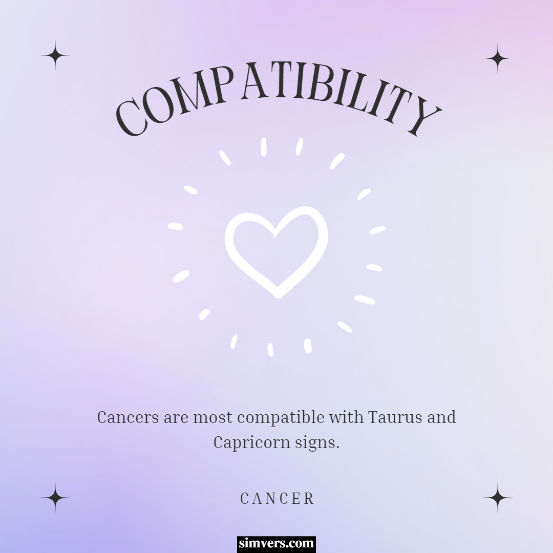 what zodiac sign is most compatible with cancer man