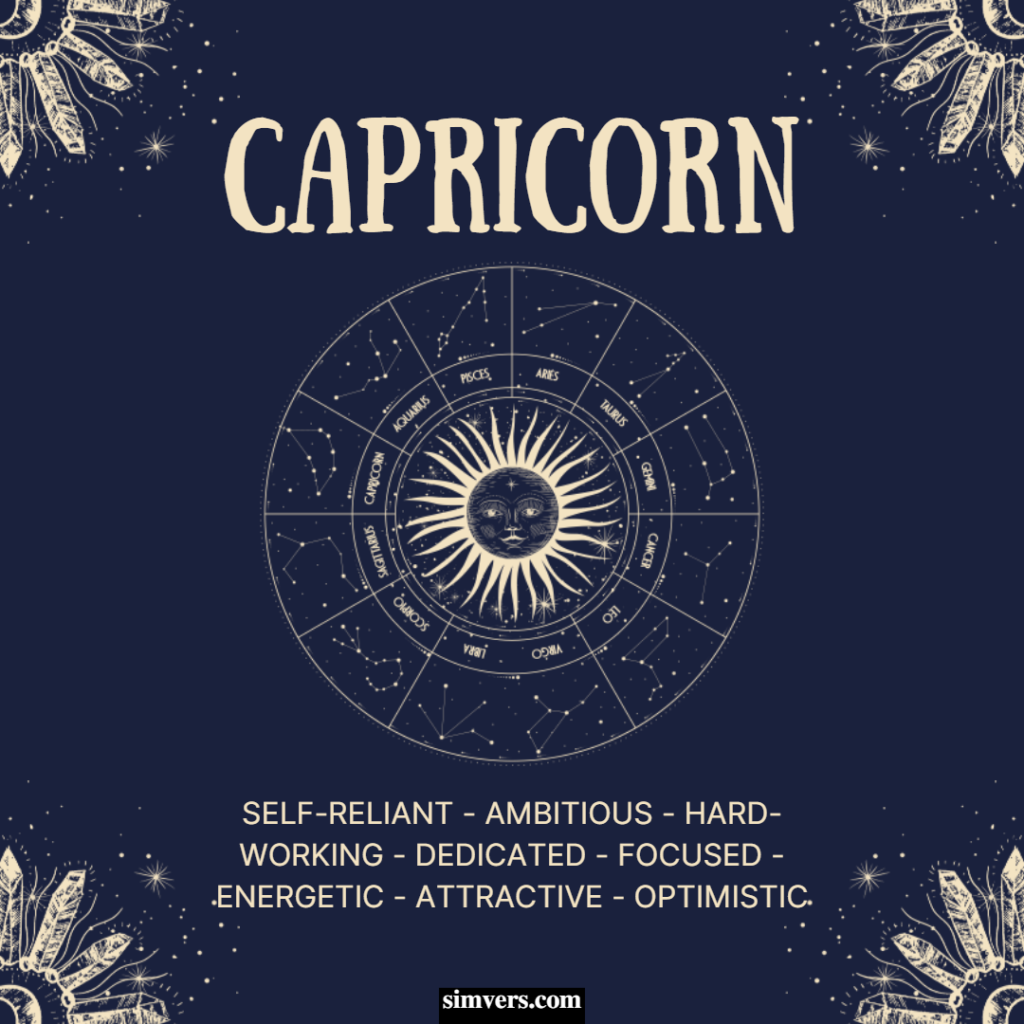 Capricorn zodiac sign personality traits are ambitious, persistent, and practical.