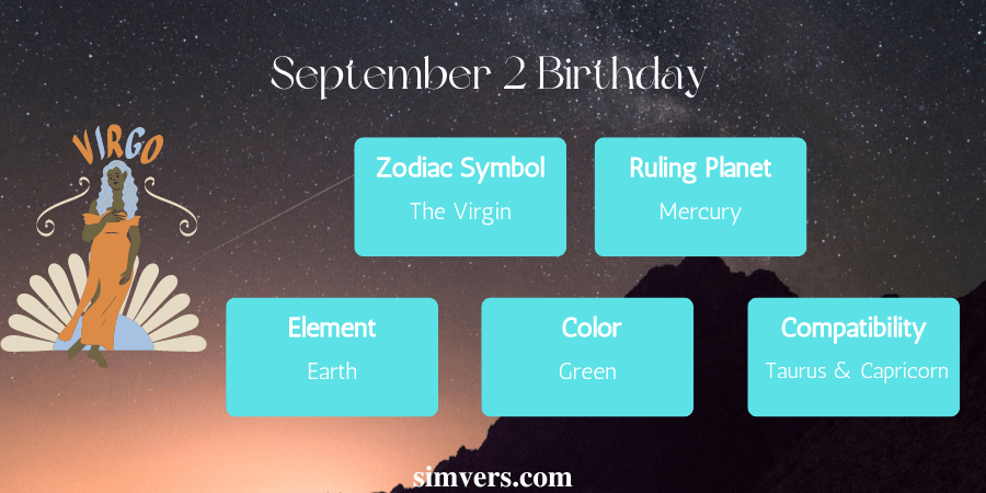 Zodiac characteristics of September 2 birthdate