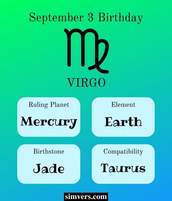September 3 zodiac symbol