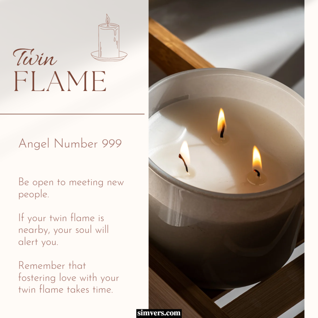 If you keep seeing the 999 angel number, it could mean your twin flame story is about to begin.