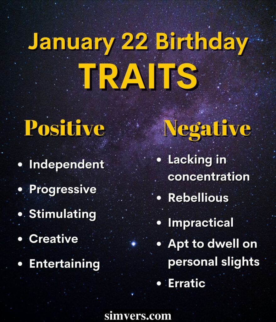january 22 birthday traits
