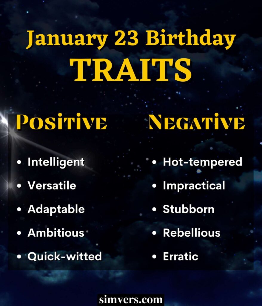 Traits Of People Born On January 23