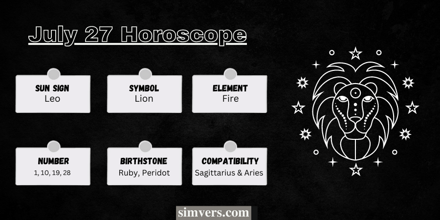 July 27 Zodiac Horoscope