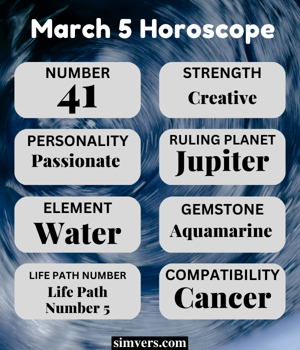 March 5 Horoscope