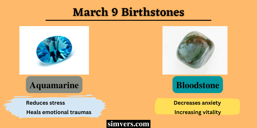 march 9 birthstones