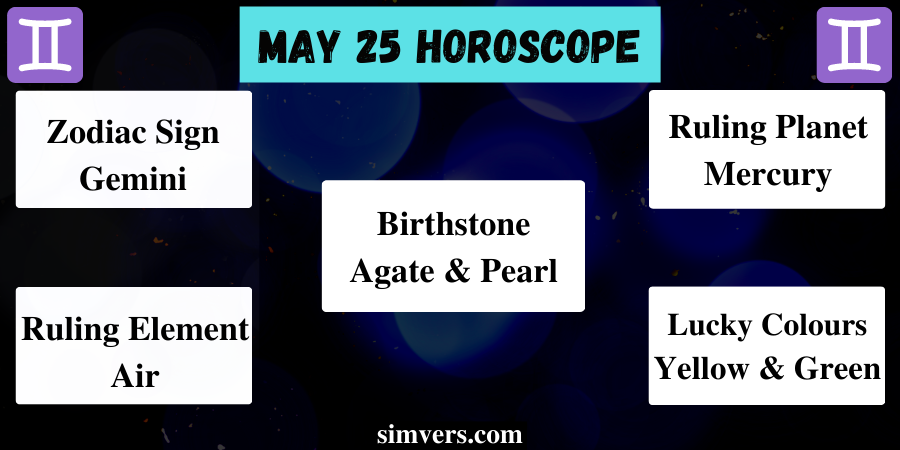 Horoscope for May 25 Birthdate