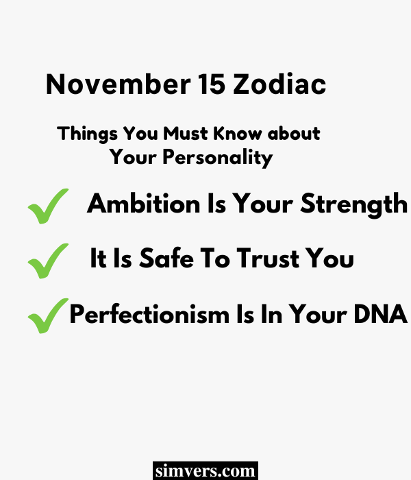 November 15 Zodiac Personality