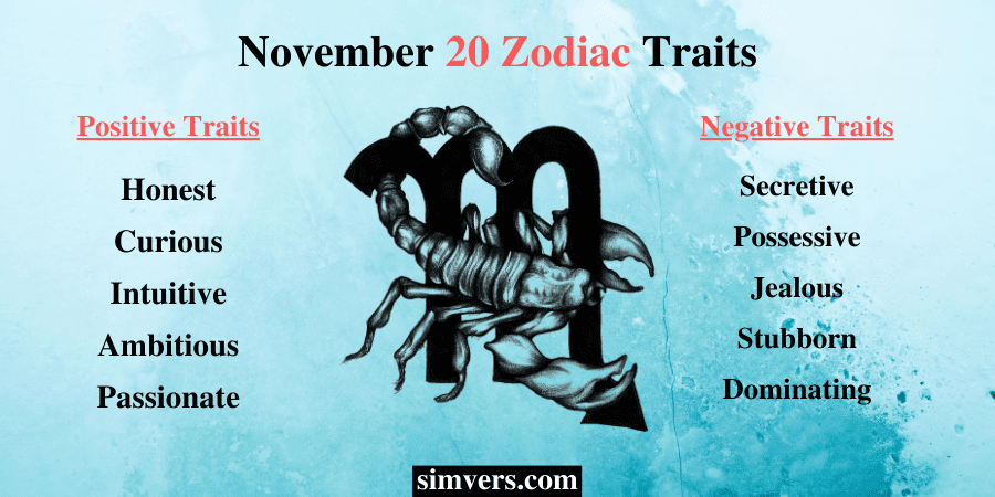 November 20 Zodiac Traits 