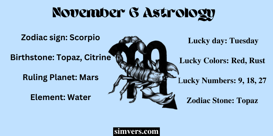 November 6 Astrology 