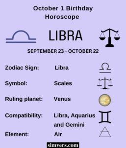 October 1 Zodiac: Birthday, Personality, & More (A Guide)