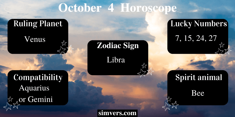 October 4 birthday horoscope