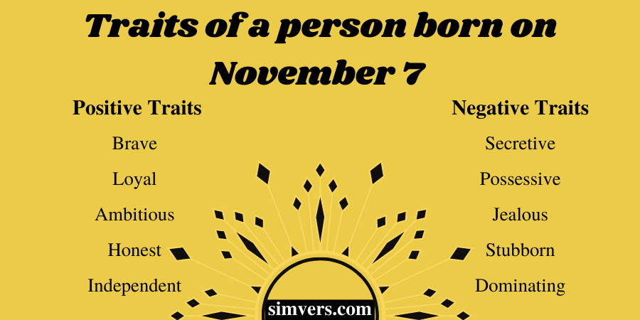 Traits of a person born on November 7 
