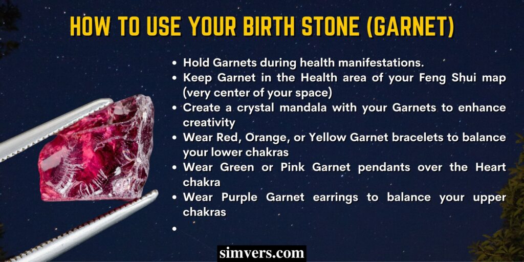 January 24 birthstone garnet