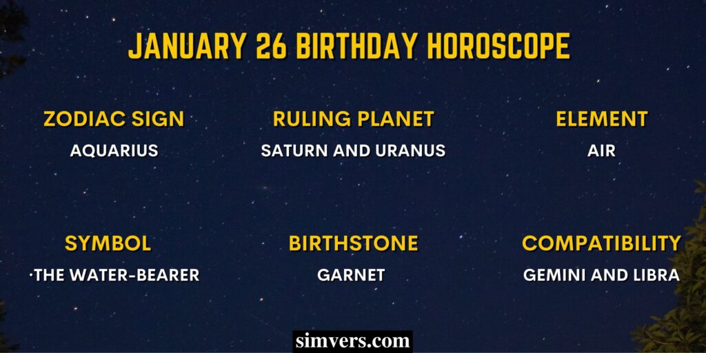 January 26 Birthday Horoscope