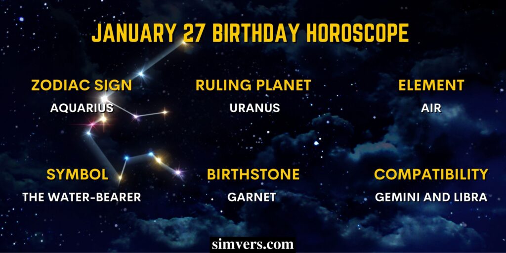 January 27 birthday horoscope