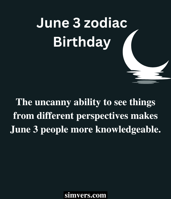 June 3 personality traits