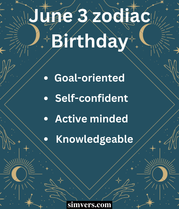 June 3 personality traits