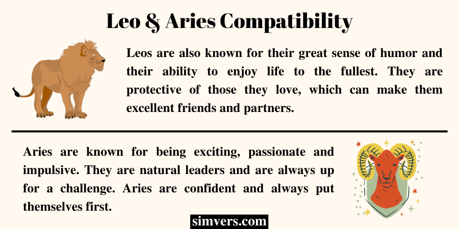 Leo & Aries Compatibility 