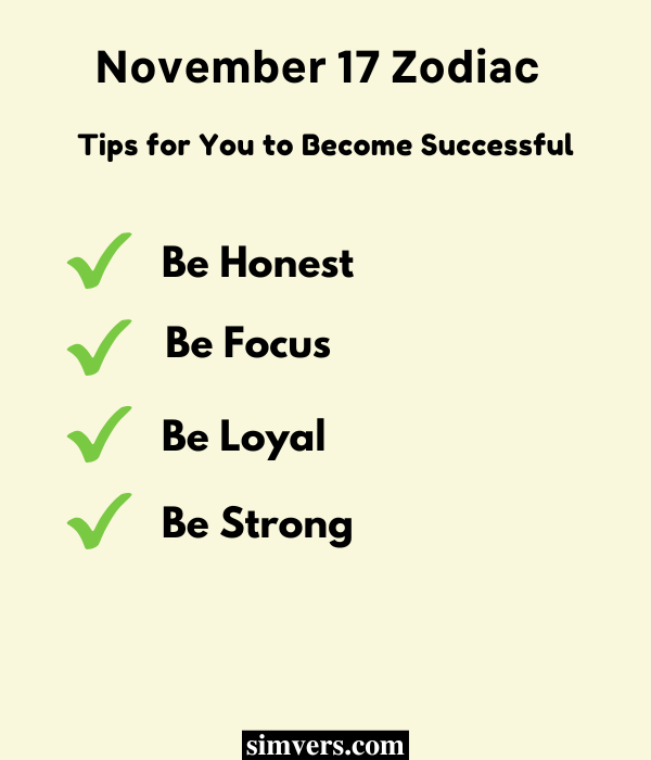 Tips for November 17 Zodiac